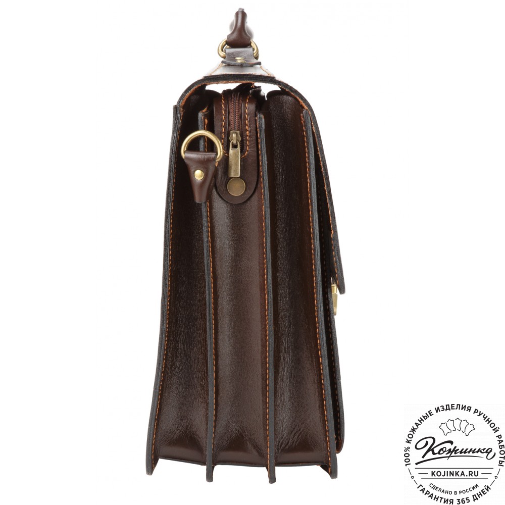 Кожаный портфель "Карьерист"  (коричневый)